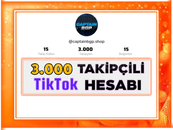 ⚡[Kalite] 3K Takipçili TikTok Hesapları
