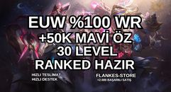 ⭐10-10 WIN +40K-EUW DERECELİ HAZIR ⭐  ⭐10-10 WIN +40K-EUW DERECELİ HAZIR ⭐