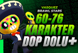 ⭐ 60-76 Karakter Garantili Brawl Stars Random