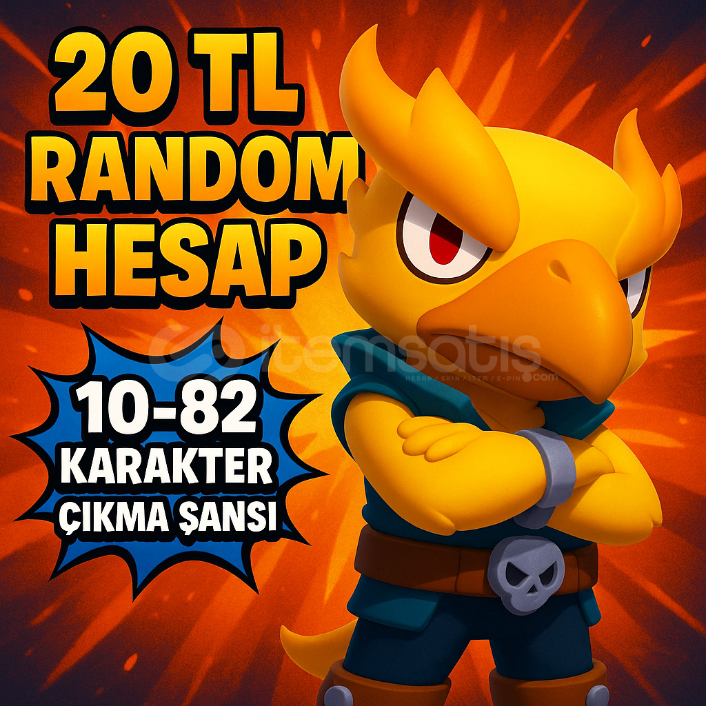10-82 Karakter çıkar 20TL Random hesap 10-82 Karakter çıkar 20TL Random hesap