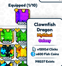  10 adet galaxy clownfish dragon