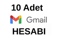 10 Adet Gmail Hesabı TR
