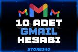 10 Adet Gmail Hesabı TR