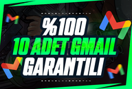 ⭐️ 10 Adet Gmail ⭐️ YÜKSEK KALİTE⭐️