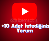 10 Adet İstediğiniz Yorum Youtube