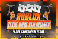 10 ADET MR CARROT⭐PLANT VS BRAiNROT PLANT