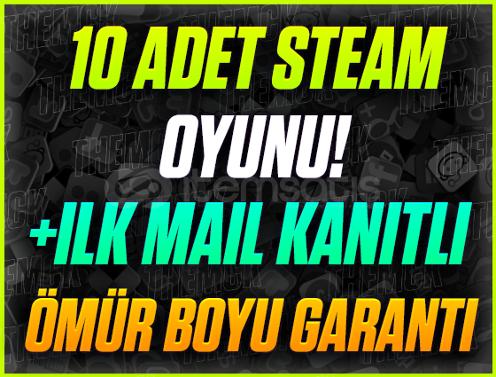 ☘️10 ADET OYUNLU STEAM HESABI❤️+İLK MAİL❤️ ☘️10 ADET OYUNLU STEAM HESABI❤️+İLK MAİL❤️