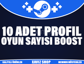 10 Adet Steam Profil Oyun Sayısı Yükselten Key