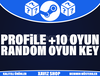✅❤️✅ 10 Adet ⭐Profile +10⭐ Random Oyun Key ✅❤️✅