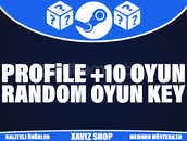 10 Adet 🔥 Profile +10 Random Oyun Key 