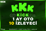 10 Aktif İzleyici | 1 Ay | Garanti | Kick