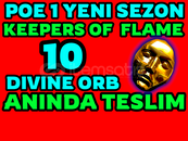 ⭐️10 DIVINE ORB -KEEPERS OF FLAME - POE 1 