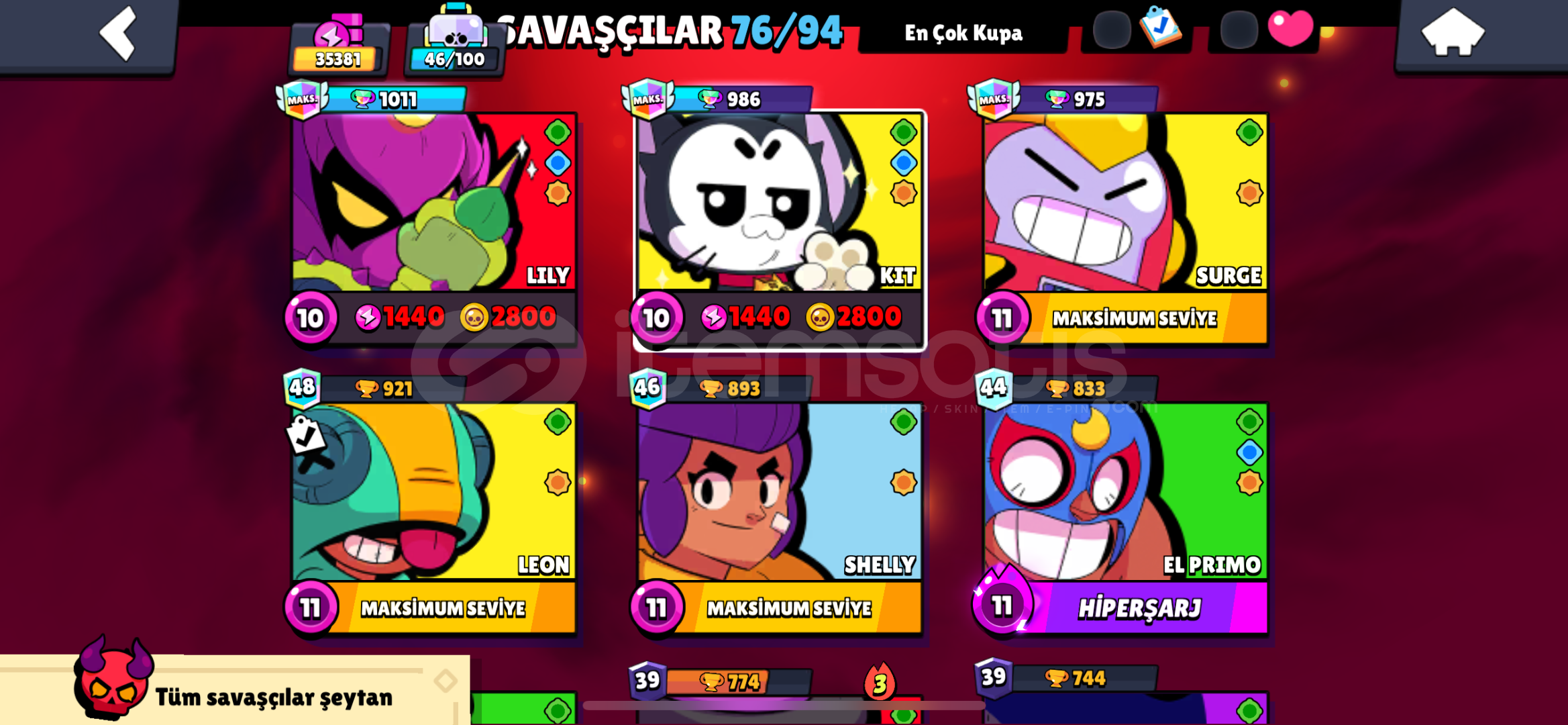 10 Efsanevi 76 karakter Brawl Stars Hesabı 10 Efsanevi 76 karakter Brawl Stars Hesabı