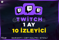 10 İzleyici | 1 Ay | Twitch