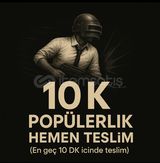 10 K POPÜLERLİK HEMEN TESLİM 