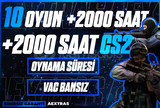 ☘️10 OYUN 2000+ SAAT ❤️CS2 HESABI❤️ÜCRETLİ OYUN