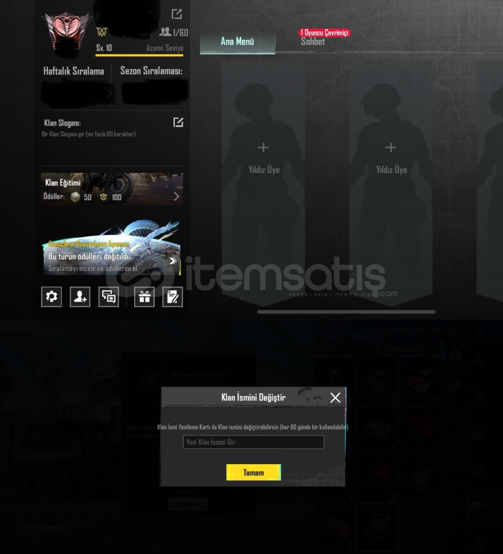 10 SV İSİM AKTİF KLAN SERİ TESLİMAT NOKTASI 10 SV İSİM AKTİF KLAN SERİ TESLİMAT NOKTASI