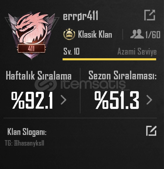 10 SV KLAN HIZLI TESLİMAT 10 SV KLAN HIZLI TESLİMAT