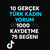 ⚡+10 Türk Kadın Yorum +1000Kaydetme+