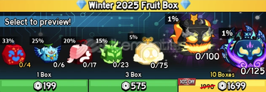 ✨ +10 Winter 2025 Fruit Box | Blox Fruits ✨