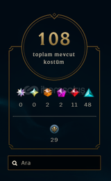 10 YILLIK HESAP İÇERİSİNDE 108 ADET KOSTÜM VAR