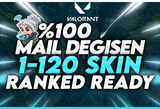 ⭐️%100 1-120 SKİN RANKED READY MAİL DEĞİŞEN⭐️