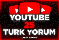 ⭐[%100 TÜRK) 25 YORUM YOUTUBE