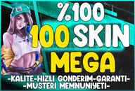 %100 ❤️ 100-120 Skin [MEGA HESAP]⭐