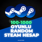 ⚡ 100-1000 Oyunlu VİP Random Steam Hesap!
