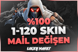 ⭐%100 1-120 SKİN FORTNİTE MAİL DEĞİŞEN