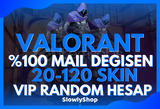 %100 20-120 MAİL DEĞİŞEN VİP RANDOM HESAPLAR