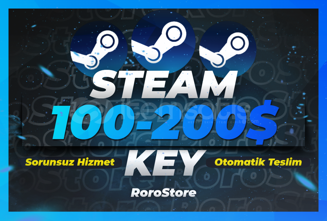 ⭐ 100$ - 200$ ⭐ (+4000₺) Steam Random Key ⭐ 100$ - 200$ ⭐ (+4000₺) Steam Random Key