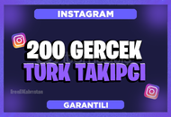  %100 200 TÜRK GERÇEK TAKİPÇİ