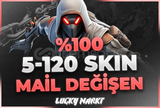 ⭐%100 5-120 SKİN FORTNİTE MAİL DEĞİŞEN