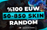 %100 50-850 Skin LoL Random Hesap
