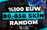 %100 80-850 Skin LoL Random Hesap