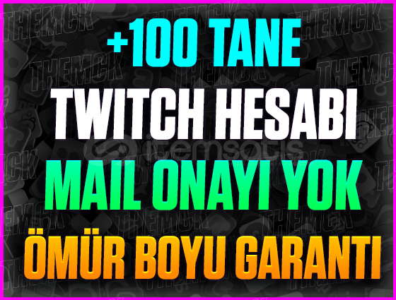 ⭐️100 ADET 6 AYLIK❤️TWİTCH HESABI❤️+İLK MAİL ⭐️100 ADET 6 AYLIK❤️TWİTCH HESABI❤️+İLK MAİL