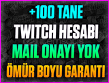 ⭐️100 ADET 6 AYLIK❤️TWİTCH HESABI❤️+İLK MAİL