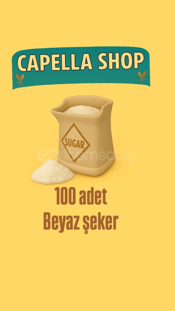 100 adet beyaz şeker 100 adet beyaz şeker