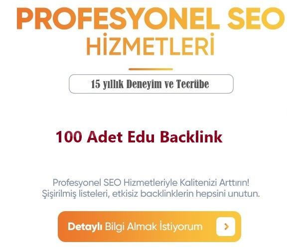 100 Adet Edu. Backlink 100 Adet Edu. Backlink