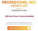 100 Adet Forum Tanıtım Backlink