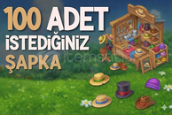 100 ADET İSTEDİĞİNİZ ŞAPKALAR