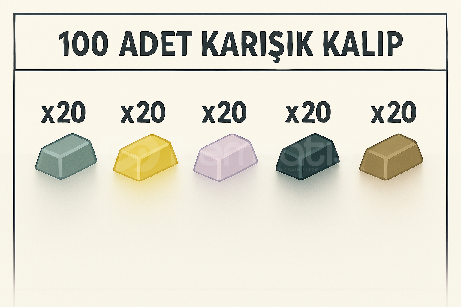 100 Adet Karışık Kalıp 100 Adet Karışık Kalıp