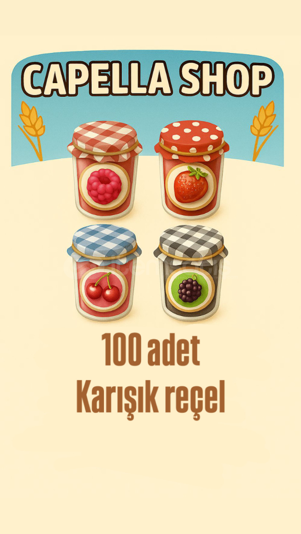 100 adet karışık reçel 100 adet karışık reçel