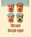 100 adet karışık reçel