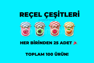 100 ADET KARIŞIK REÇEL