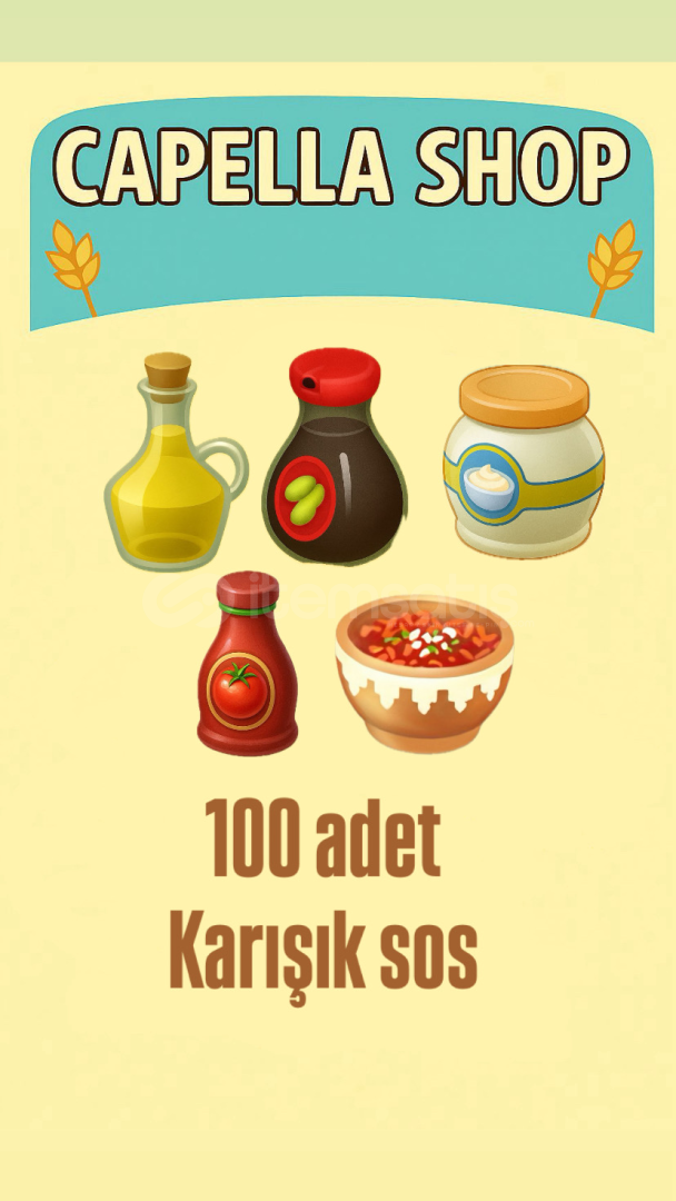 100 adet karışık sos 100 adet karışık sos