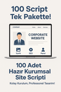100 Adet Kurumsal Web Site Scripti