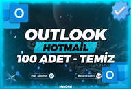 100 Adet Outlook / Hotmail E-Posta Hesabı