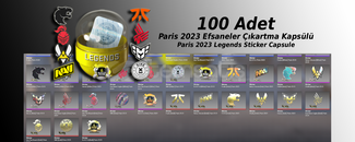 100 Adet - Paris Efsaneler Çıkartma Kapsülü